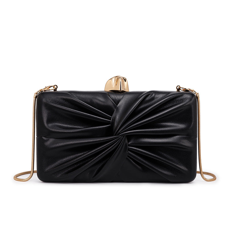 Silver Ruched Evening Clutch Bag – ÉTOILÉA