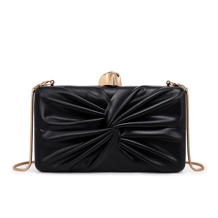 Silver Ruched Evening Clutch Bag – ÉTOILÉA