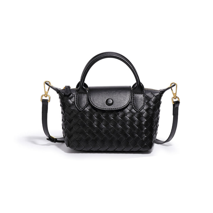 Mini Woven Crossbody Tote – BORDEAUX
