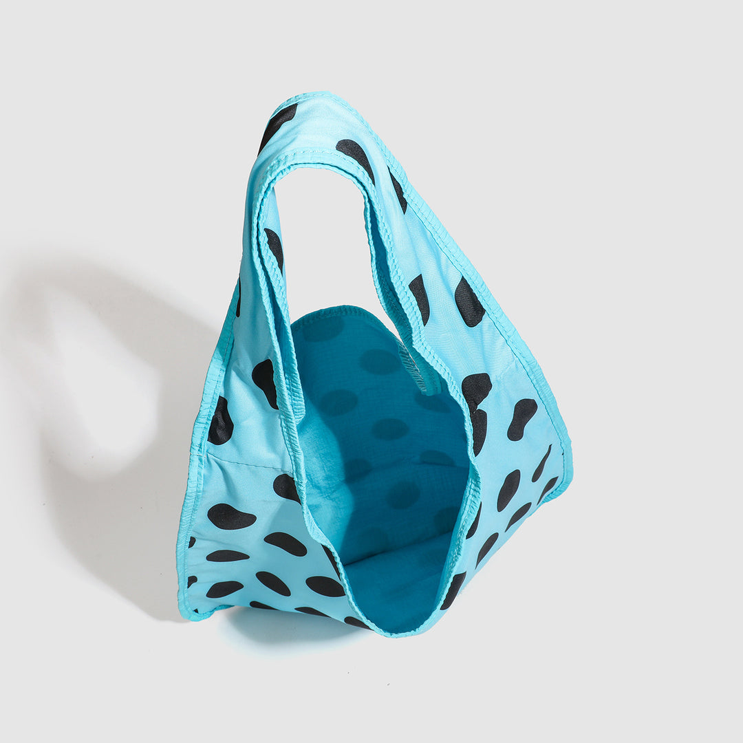 Blue Polka Dot Shoulder Tote Bag - Casual