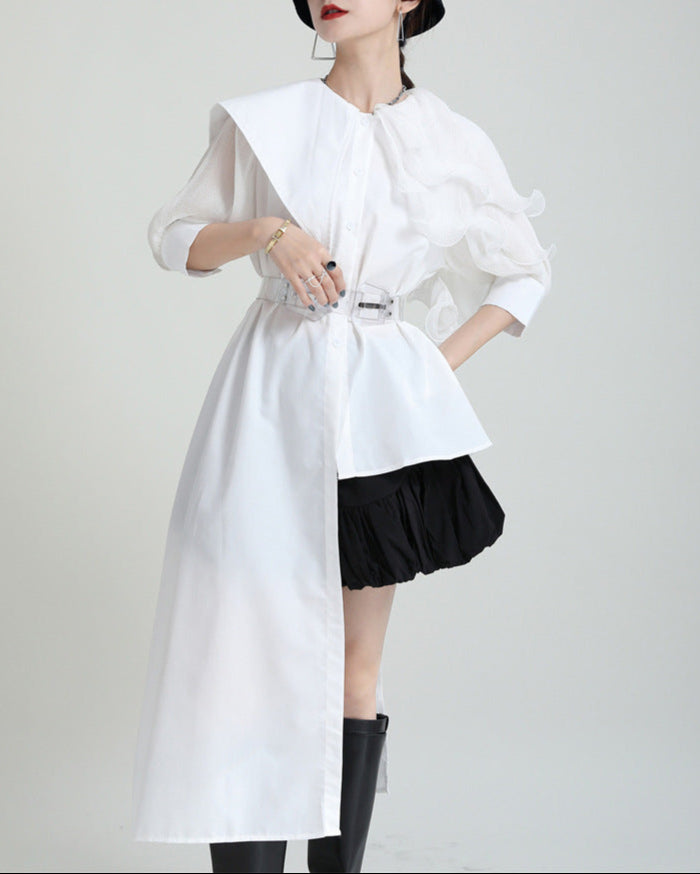 Dubbelgelaagde gestructureerde hoepeloorbellen met gegraveerd detail – Akoma 