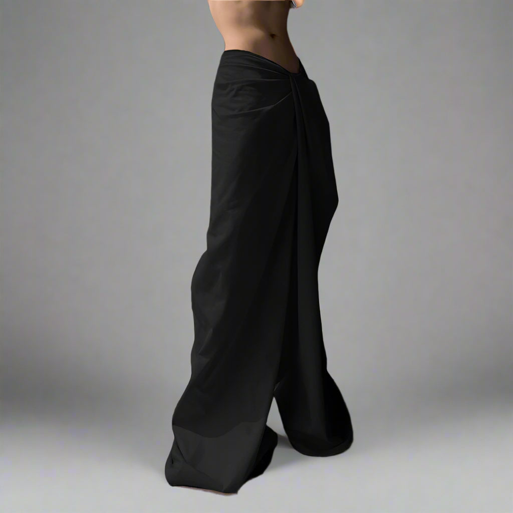 Wide-leg trousers with knot waist detailing - Aprino