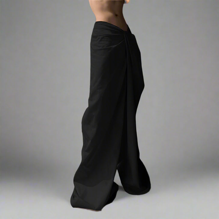 Wide-leg trousers with knot waist detailing - Aprino