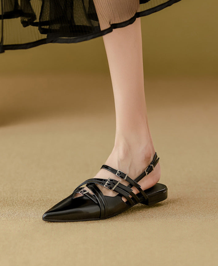 slingback flats with buckle strap design - NOVALGA