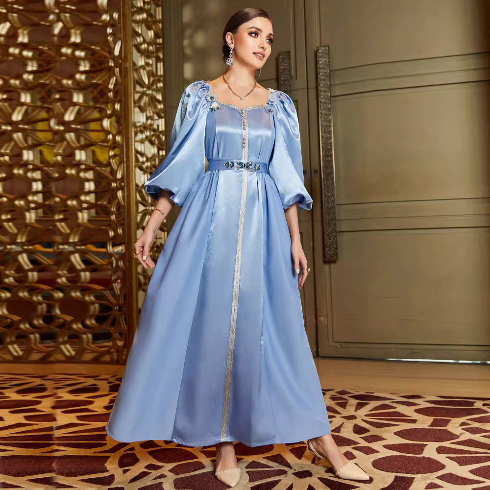 Minimal Long Sleeve Maxi Dress with Soft Flow – SELENE