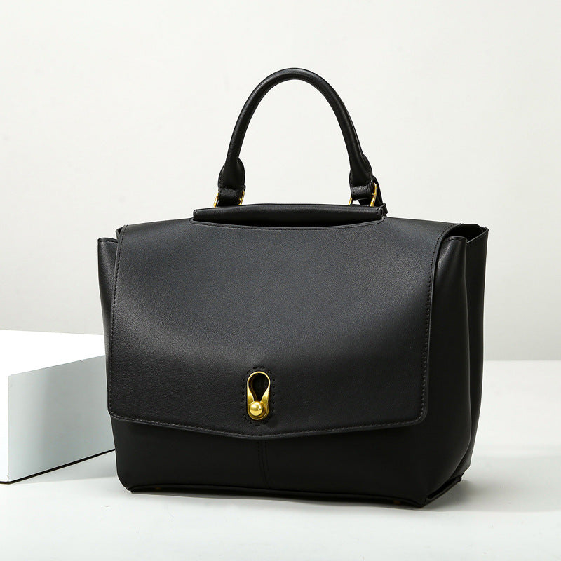 حقيبة يد سوداء ذات مقبض علوي مهيكل - فيريسا