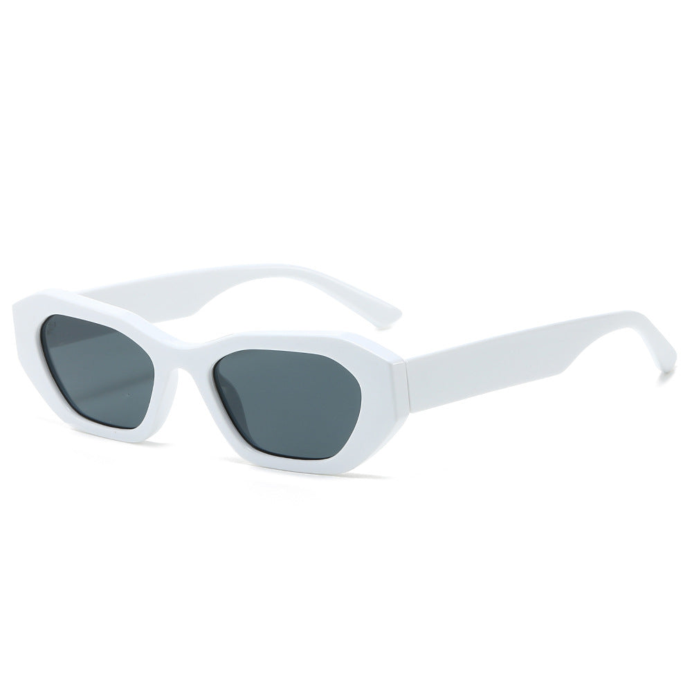 oval frame acetate sunglasses with thick temples - NOZDA