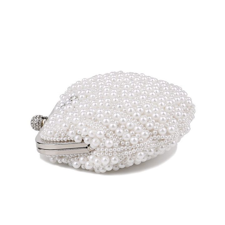 beaded pearl clutch with crystal clasp - RoviL