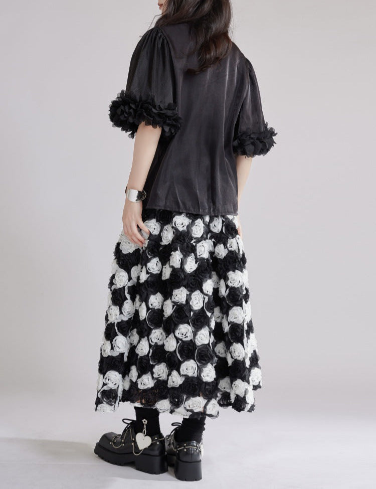 mouwloze uitlopende midi-jurk met kettingriem - CELIAV 