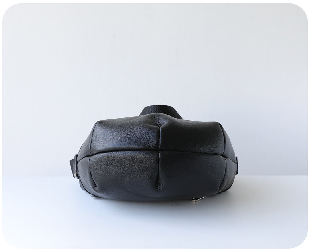 mini leather crossbody bag with metal frame clasp – YOUSF