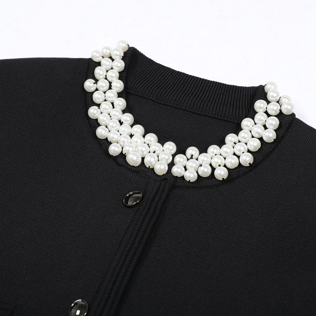 Geplooide top met uitlopende mouwen en maxi-rok set met tailleband – Rosiny 