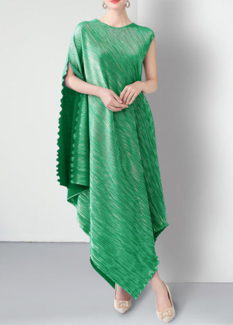 One-shoulder pleated asymmetric dress - SIENKA