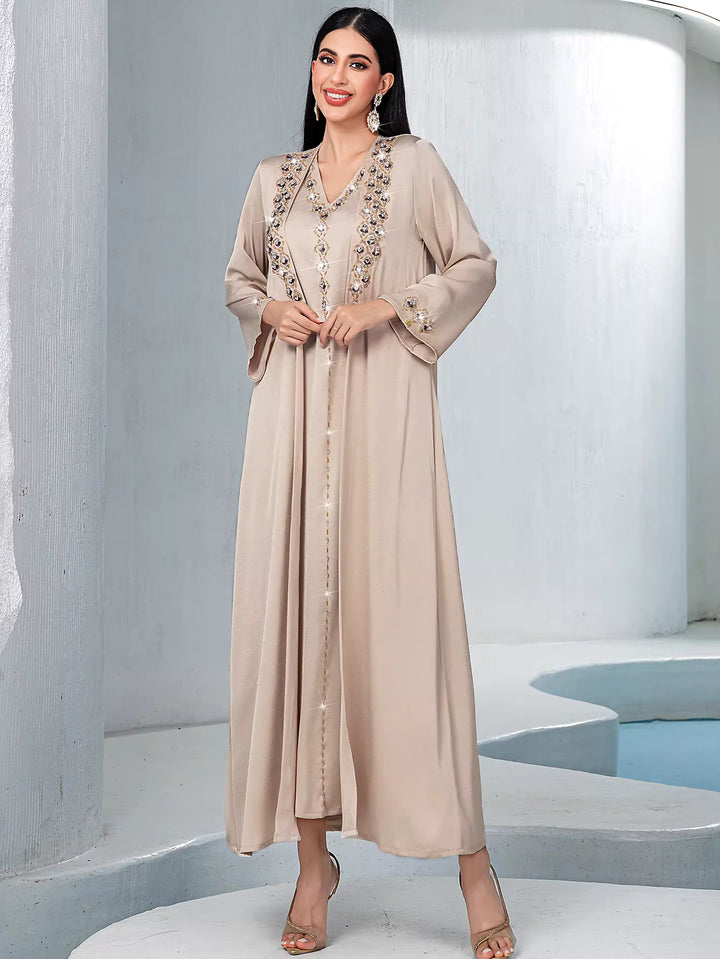 draped minimalist evening dress with fluid silhouette – ALTHEA
