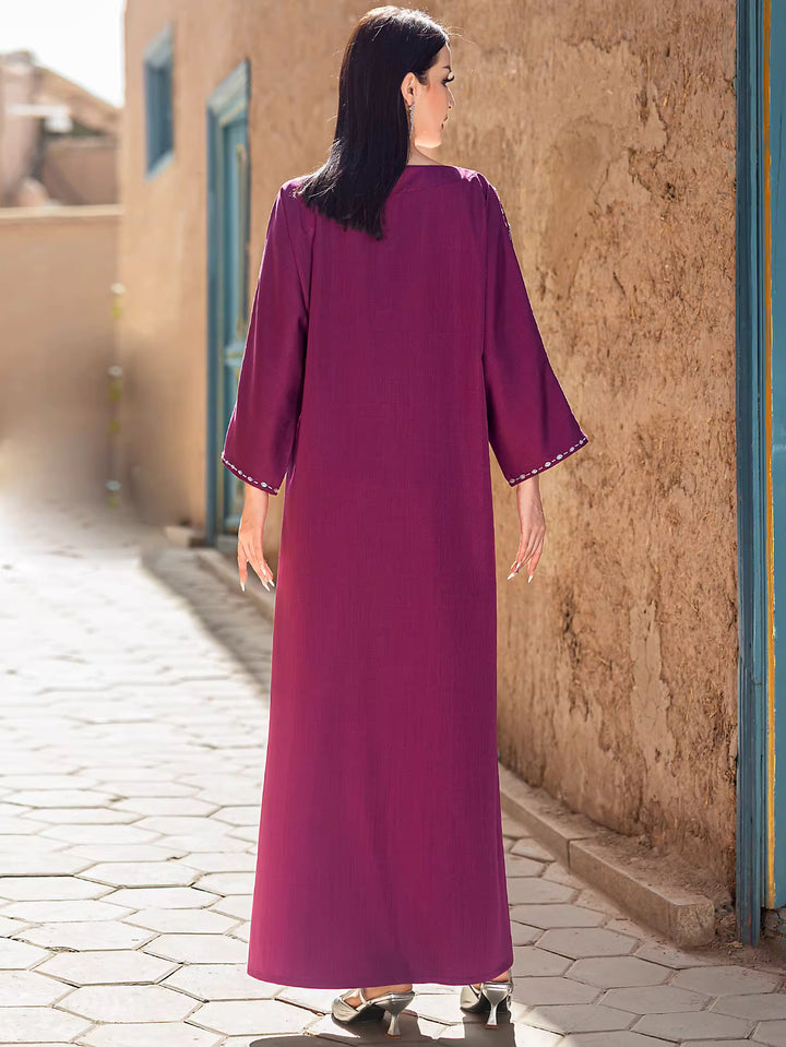 embellished flowing maxi kaftan dress – AMARA