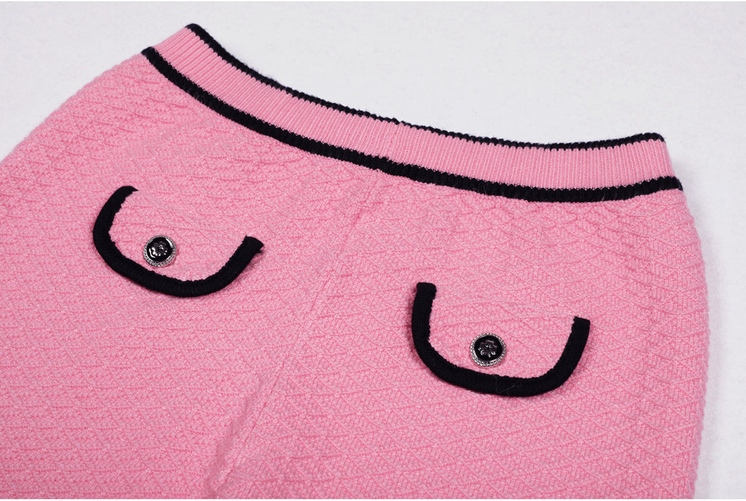 Plissiertes Oberteil mit ausgestellten Ärmeln und Maxirock-Set mit Taillengürtel – Rosiny 