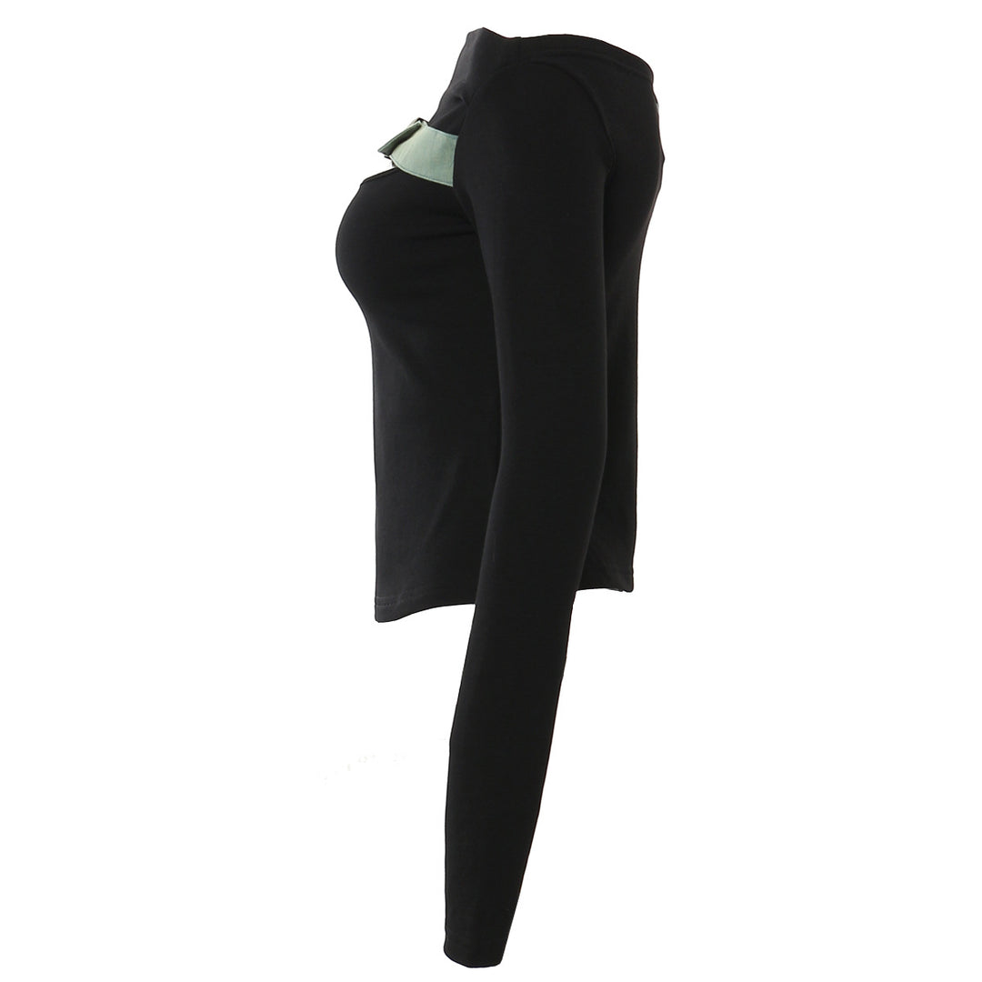 off-shoulder long sleeve top with buckle detail – NOVIRDA