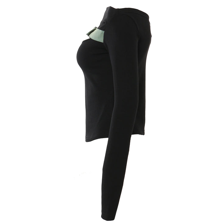 off-shoulder long sleeve top with buckle detail – NOVIRDA