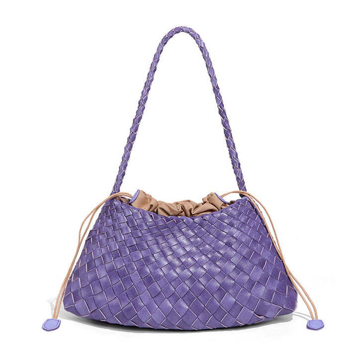 Emerald Woven Drawstring Shoulder Bag – SERALINE