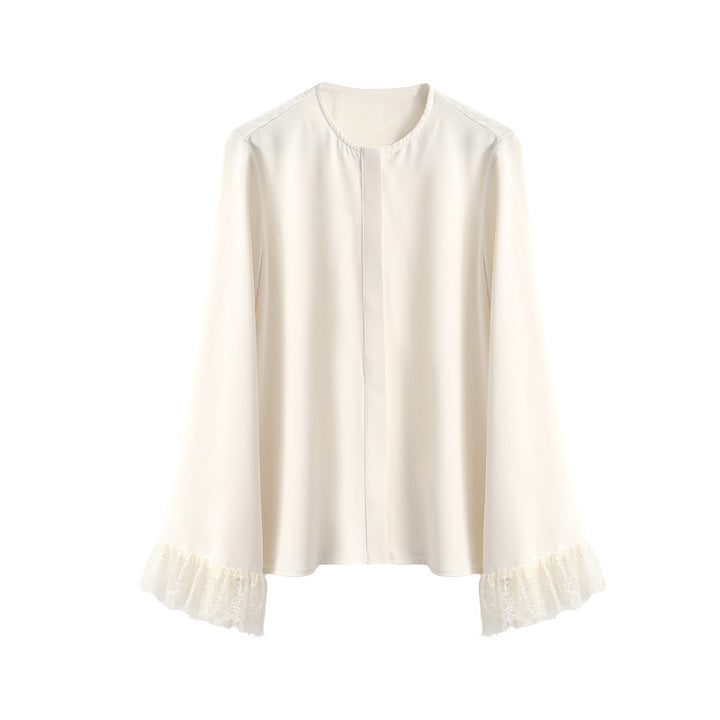 Elegant Lace Cuff Blouse - Timeless