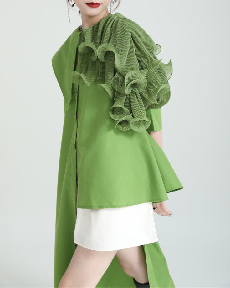 Dubbelgelaagde gestructureerde hoepeloorbellen met gegraveerd detail – Akoma 