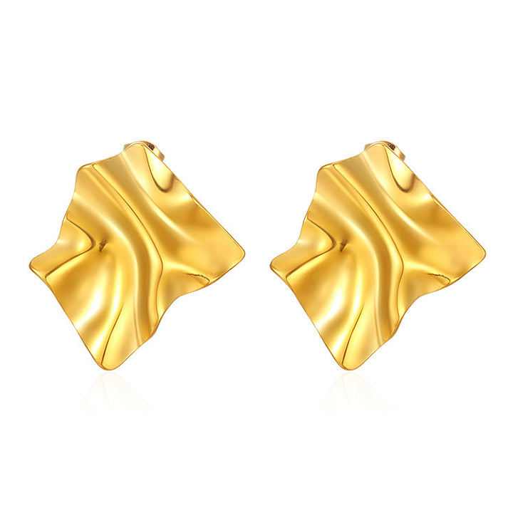 Boucles d'oreilles créoles à double couche texturée avec détail gravé – Akoma 