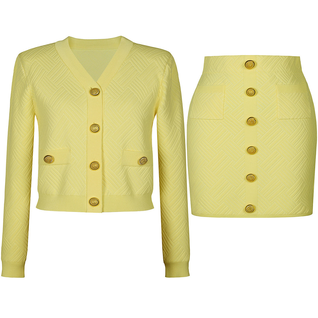 Geplooide top met uitlopende mouwen en maxi-rok set met tailleband – Rosiny 