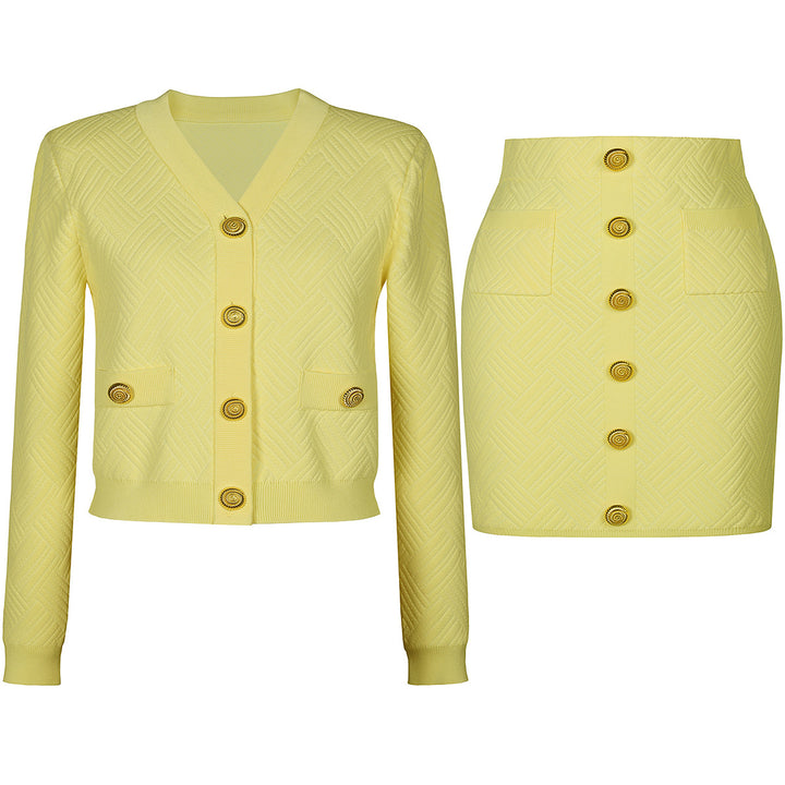 Geplooide top met uitlopende mouwen en maxi-rok set met tailleband – Rosiny 