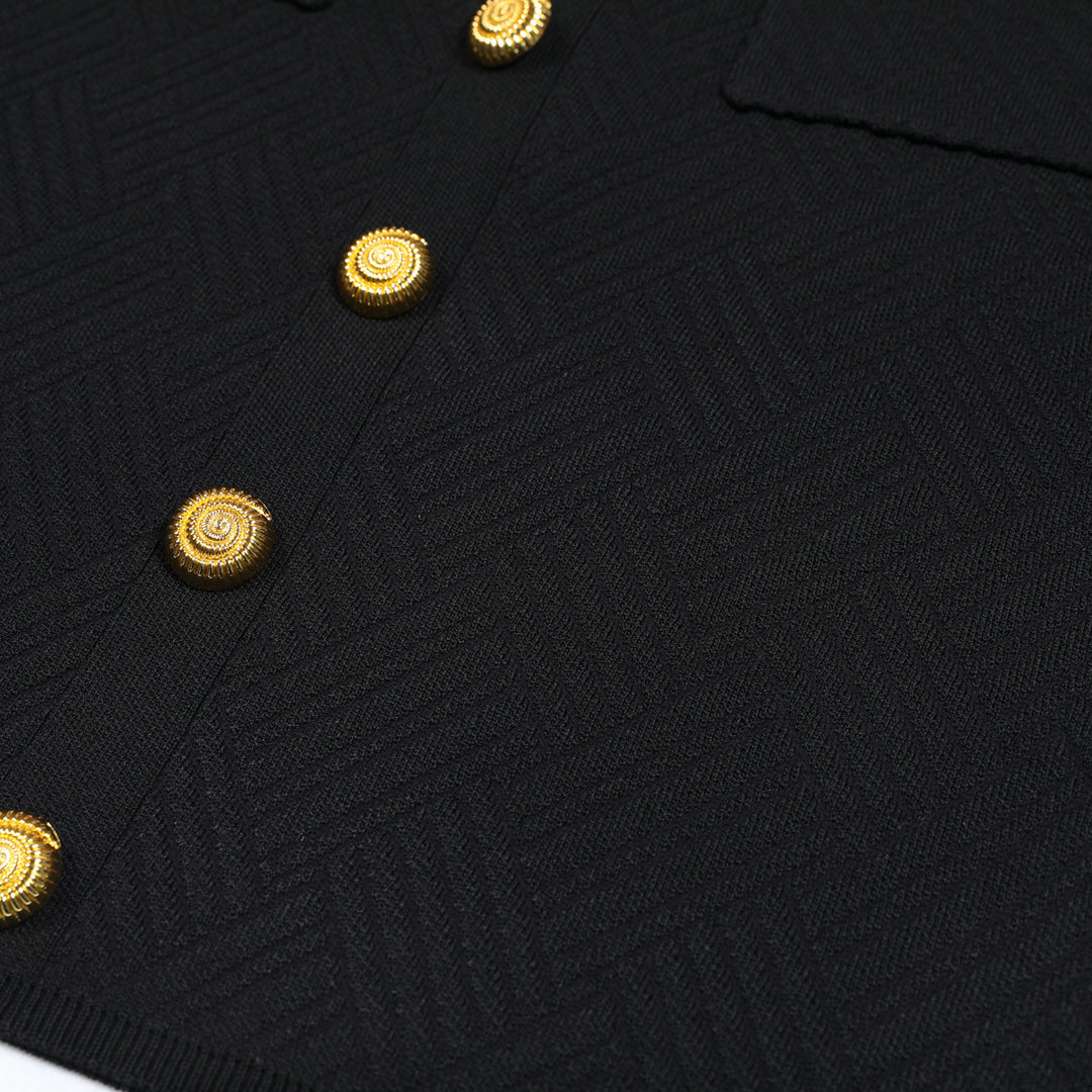 Geplooide top met uitlopende mouwen en maxi-rok set met tailleband – Rosiny 