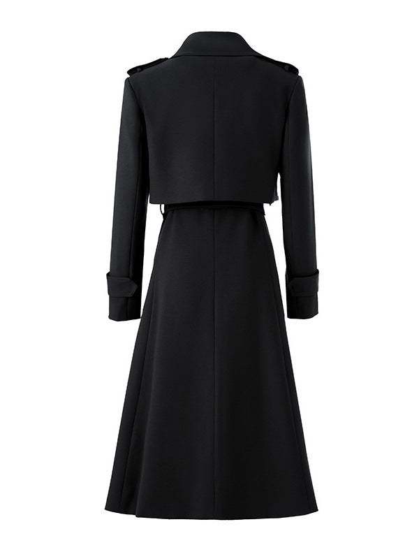 cropped-layer belted trench coat – OLIVEA