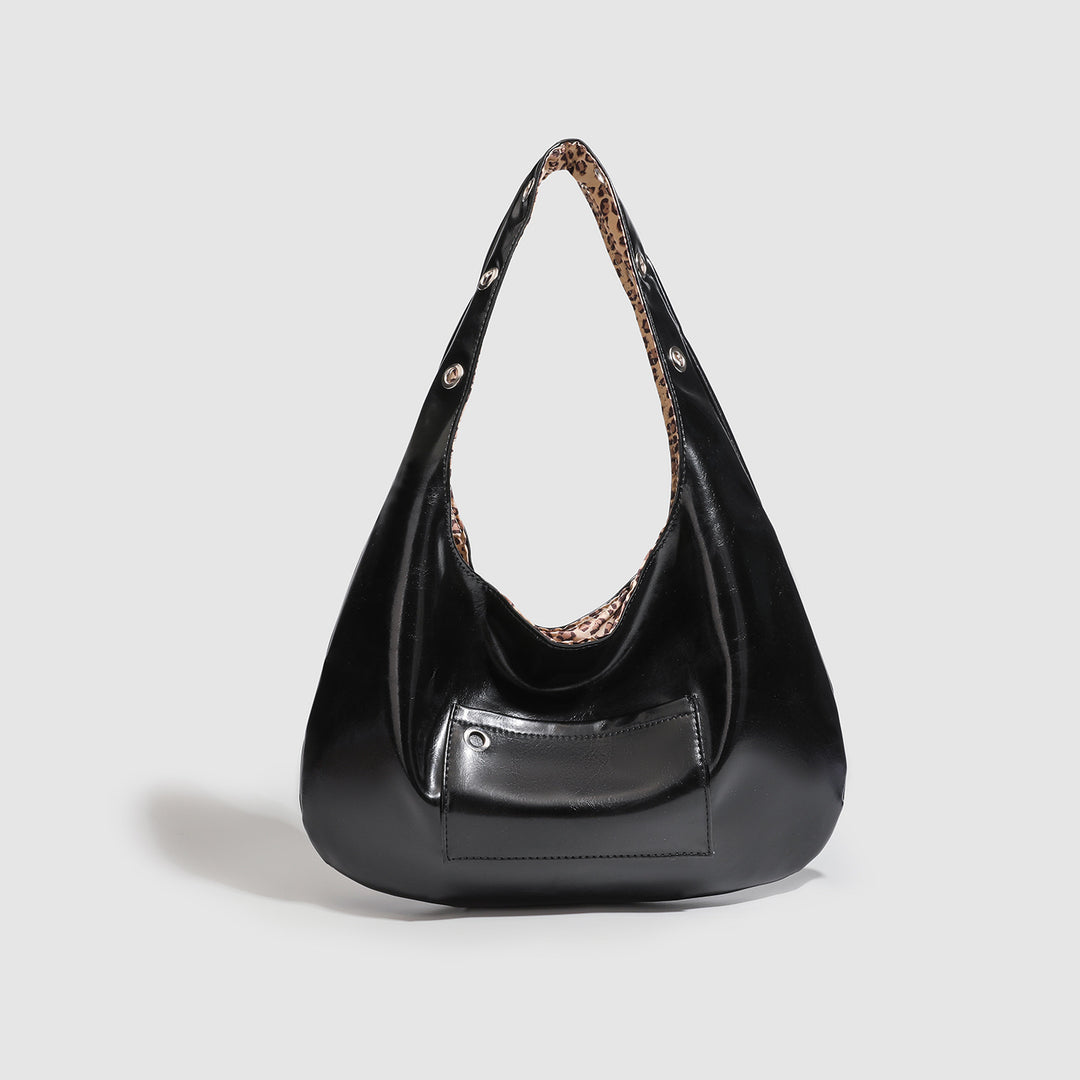 Minimalist Leather Hobo Bag - Urban