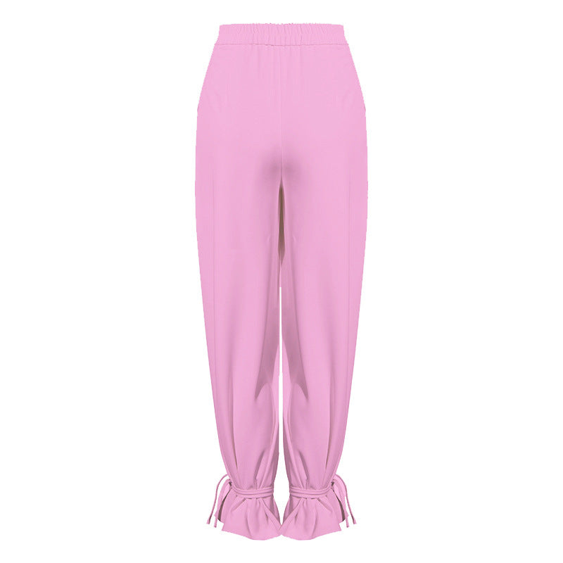 belted blazer and tapered pants set - RIVERAZY