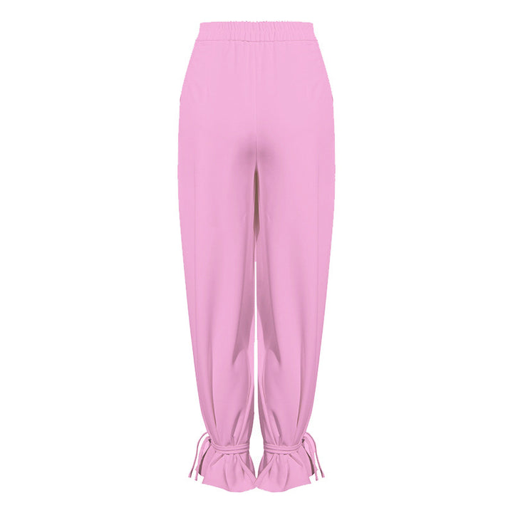 belted blazer and tapered pants set - RIVERAZY