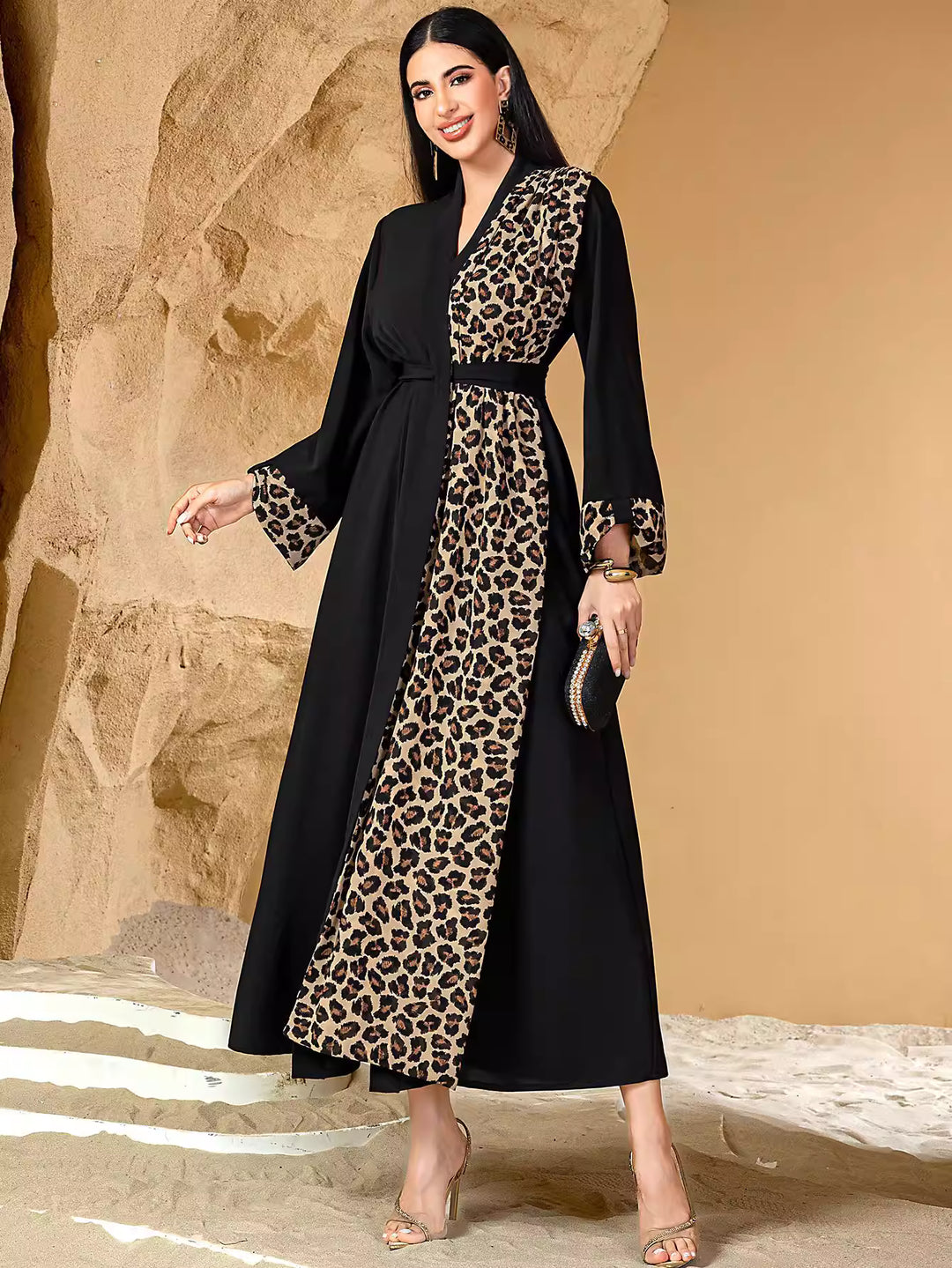Long-Sleeve Minimalist Maxi Dress – VIRENA