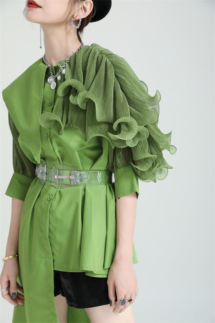 Dubbelgelaagde gestructureerde hoepeloorbellen met gegraveerd detail – Akoma 