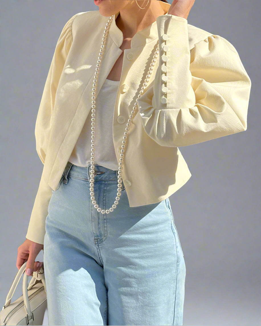 Plissiertes Oberteil mit ausgestellten Ärmeln und Maxirock-Set mit Taillengürtel – Rosiny 