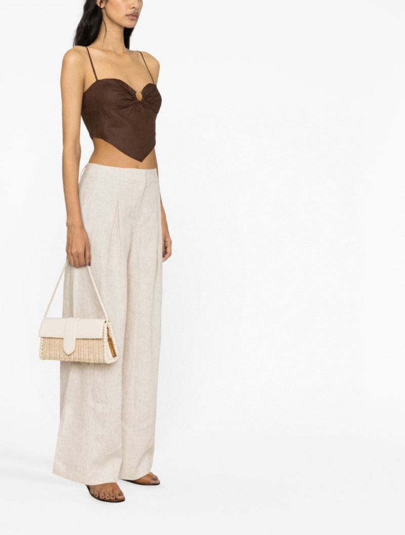 Solid Wide Leg Trousers