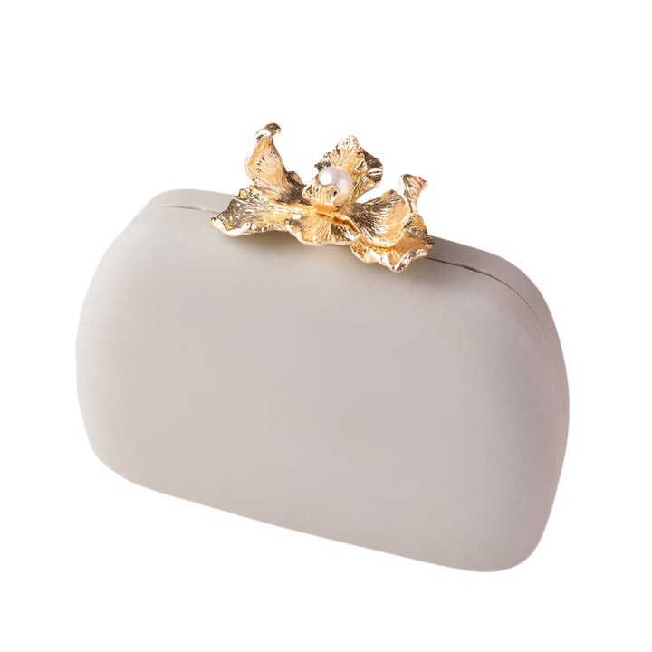 Velvet Box Clutch with Gold Orchid Clasp – LUNIE