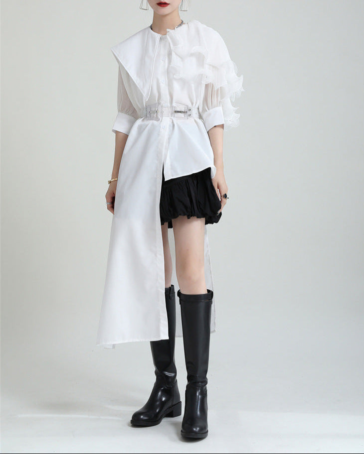 Dubbelgelaagde gestructureerde hoepeloorbellen met gegraveerd detail – Akoma 