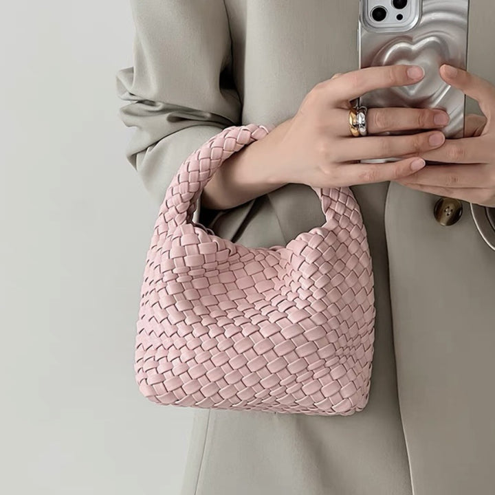 woven handbag set with detachable pouch - Wirfu
