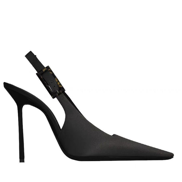 slingback stiletto pumps with tortoiseshell buckle – VERAPKI