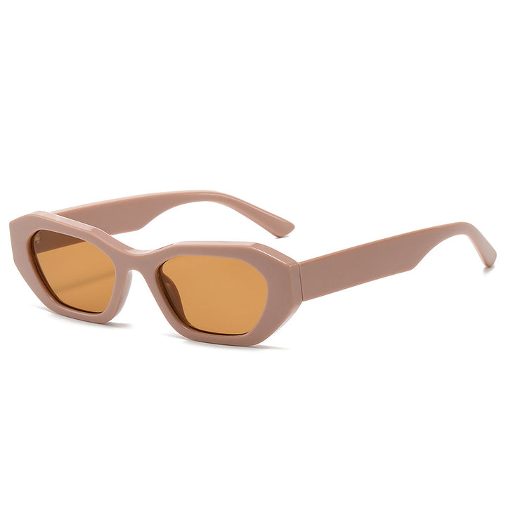 oval frame acetate sunglasses with thick temples - NOZDA