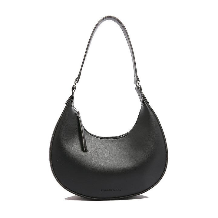 smooth crescent shoulder bag with adjustable strap – LUMINA