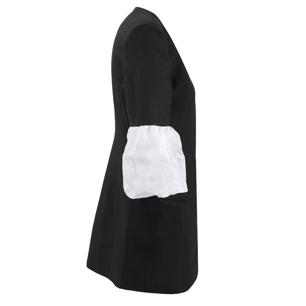 Plissiertes Oberteil mit ausgestellten Ärmeln und Maxirock-Set mit Taillengürtel – Rosiny 