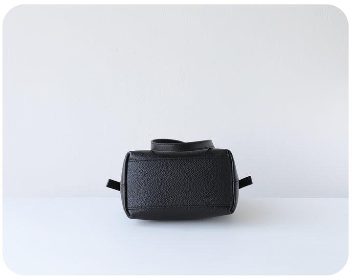 mini leather crossbody bag with metal frame clasp – YOUSF