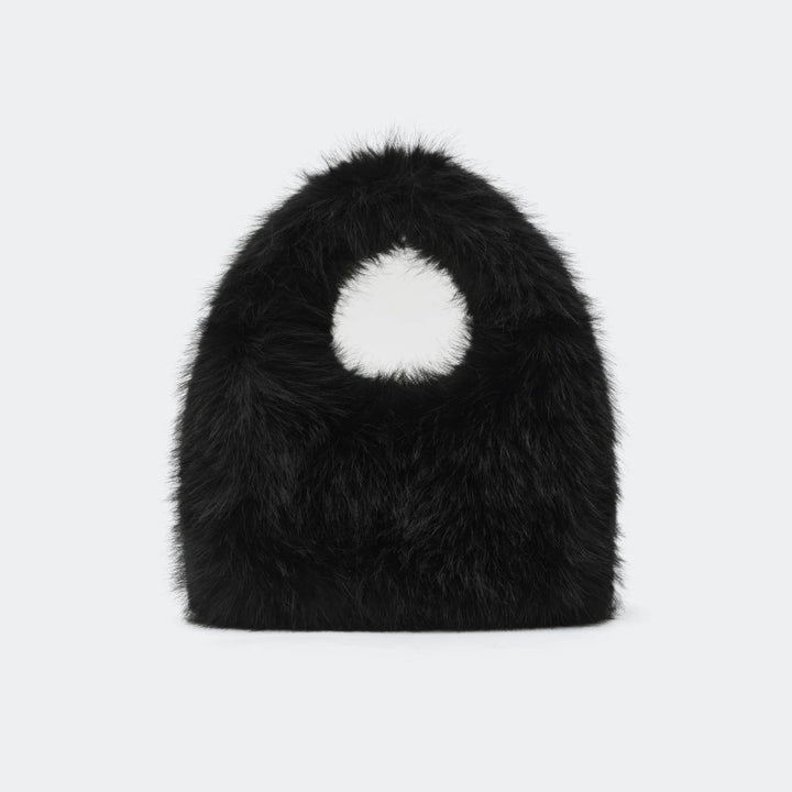 Mini Faux Fur Handbag with Cut-Out Handle – BLMI