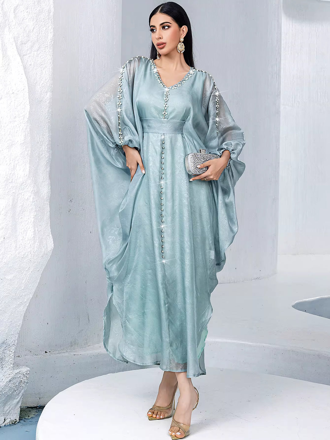 asymmetric statement dress with fluid silhouette – SERAPHINE