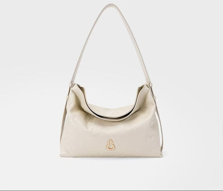 Soft Taupe Slouchy Shoulder Bag – CELÉSTE
