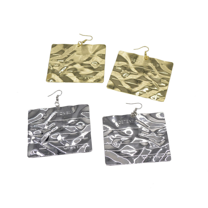 Boucles d'oreilles créoles à double couche texturée avec détail gravé – Akoma 