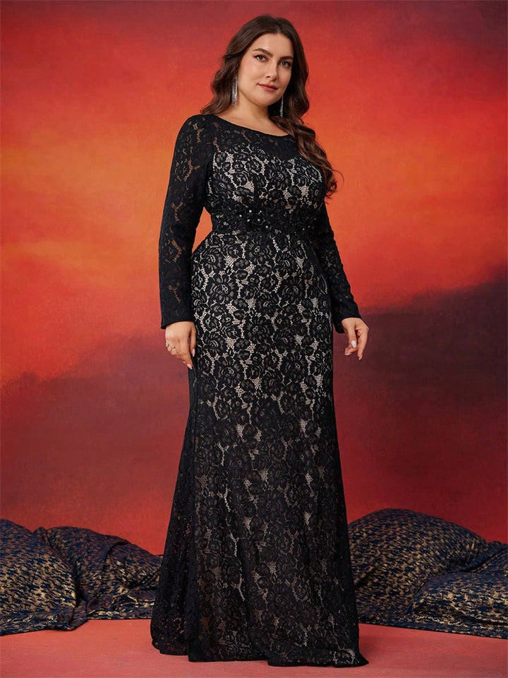 long-sleeve lace mermaid gown – NOCTURNE