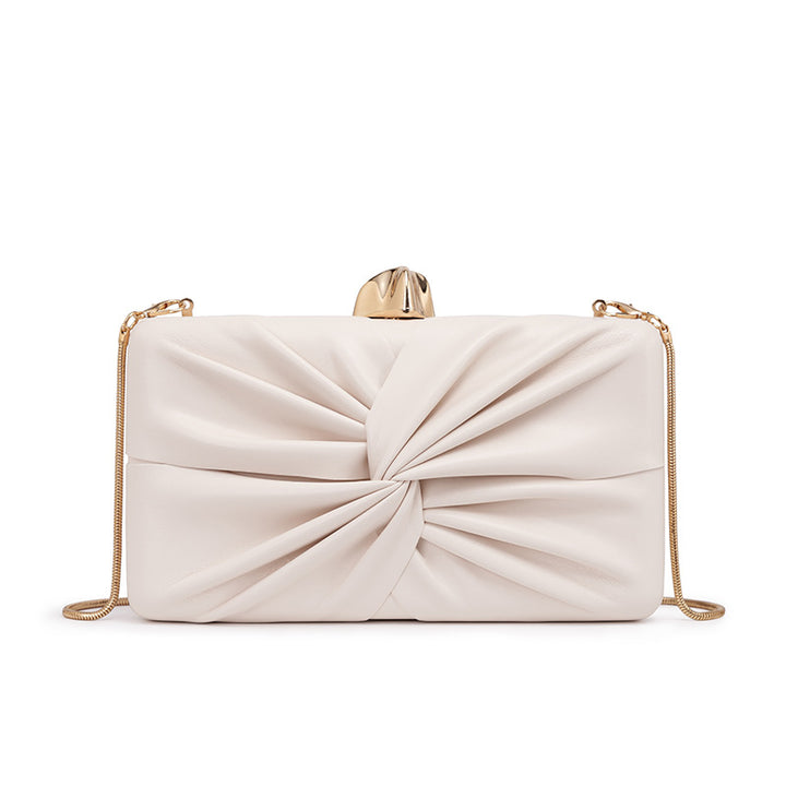 Silver Ruched Evening Clutch Bag – ÉTOILÉA